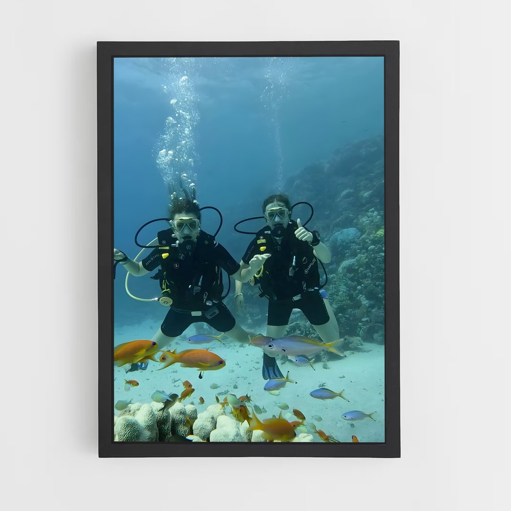Poster Red de sea – affiche Plongée sous-marine (vue 2)